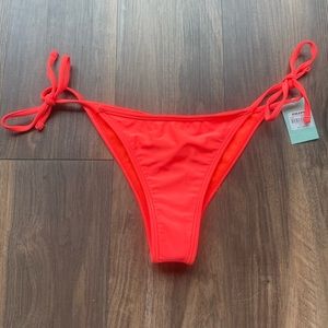 Neon orange cheeky bikini bottom